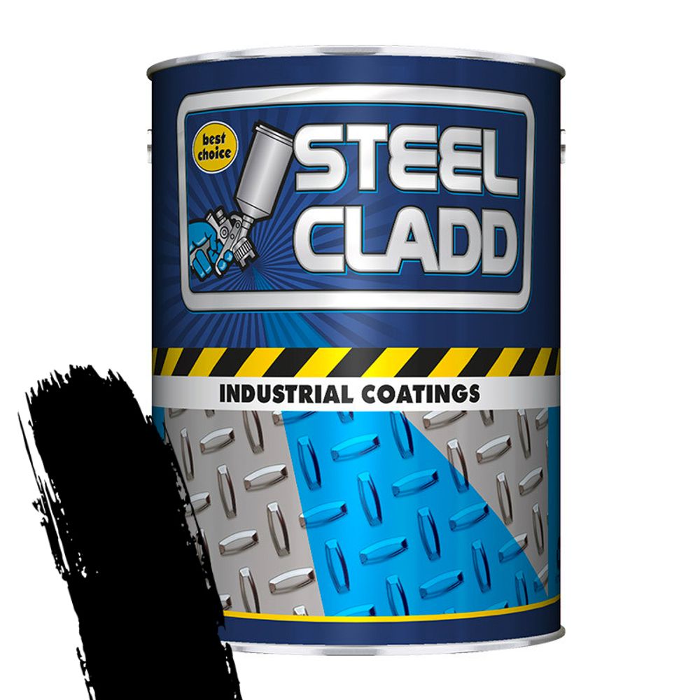 STEEL CLADD QUICK DRY ENAMEL MATT BLACK 1L