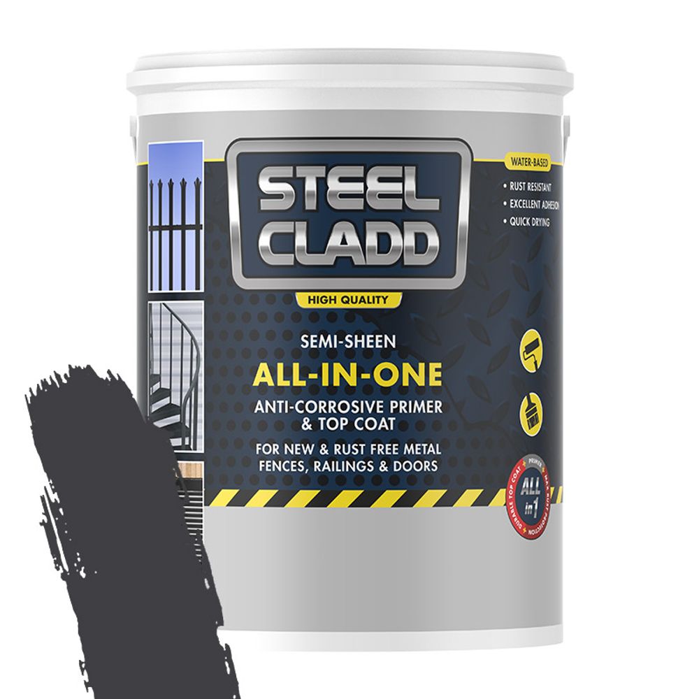 Steel Cladd All-in-one Water Based Charcoal 20l