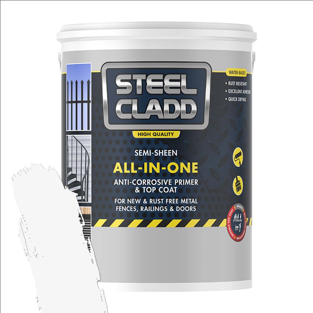 Steel Cladd All-in-one Water Based White 5l