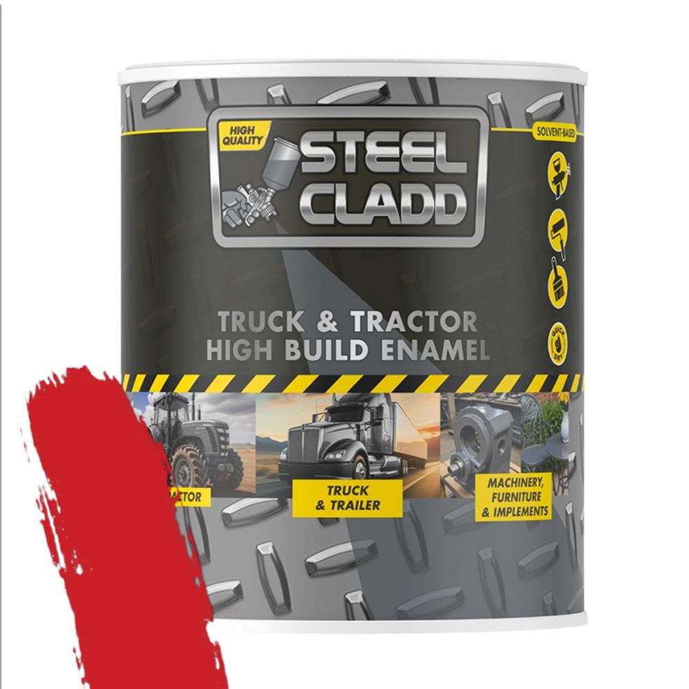 STEEL CLADD TRUCK AND TRACTOR ENAMEL MF RED 1L
