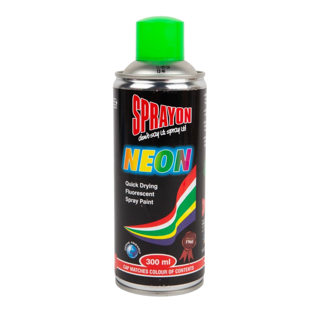 SPRAYON NEON SPRAY PAINT GREEN 300ML