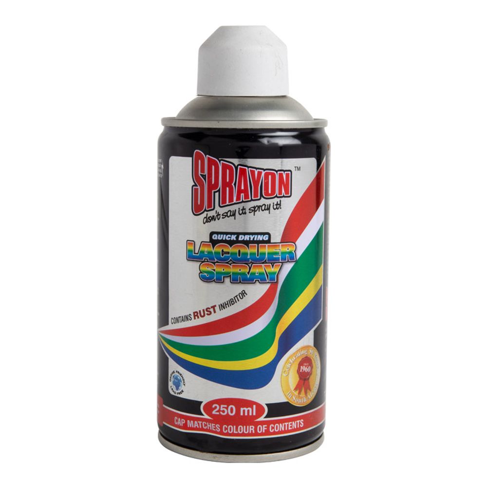 SPRAYON Std Spray Paint Flat White 250ml