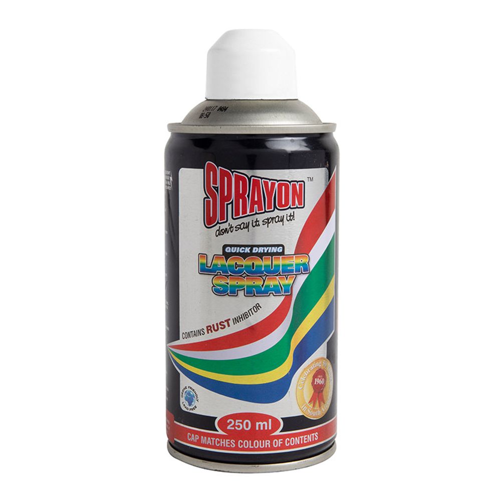 SPRAYON Std Spray Paint Satin White 250ml