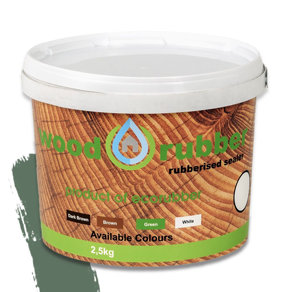 Eco Rubber Wood Rubber 2.5kg Green