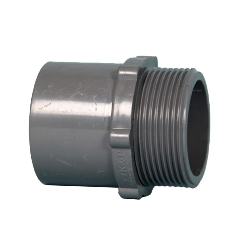 BLU52 Adaptor 1 1/2x50mm Pool Pvc Grey Male