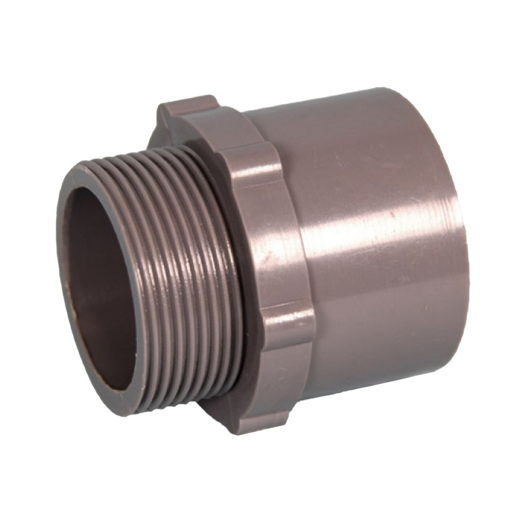 BLU52 ADAPTOR 1 1/2X50MM POOL PVC GRY MXF