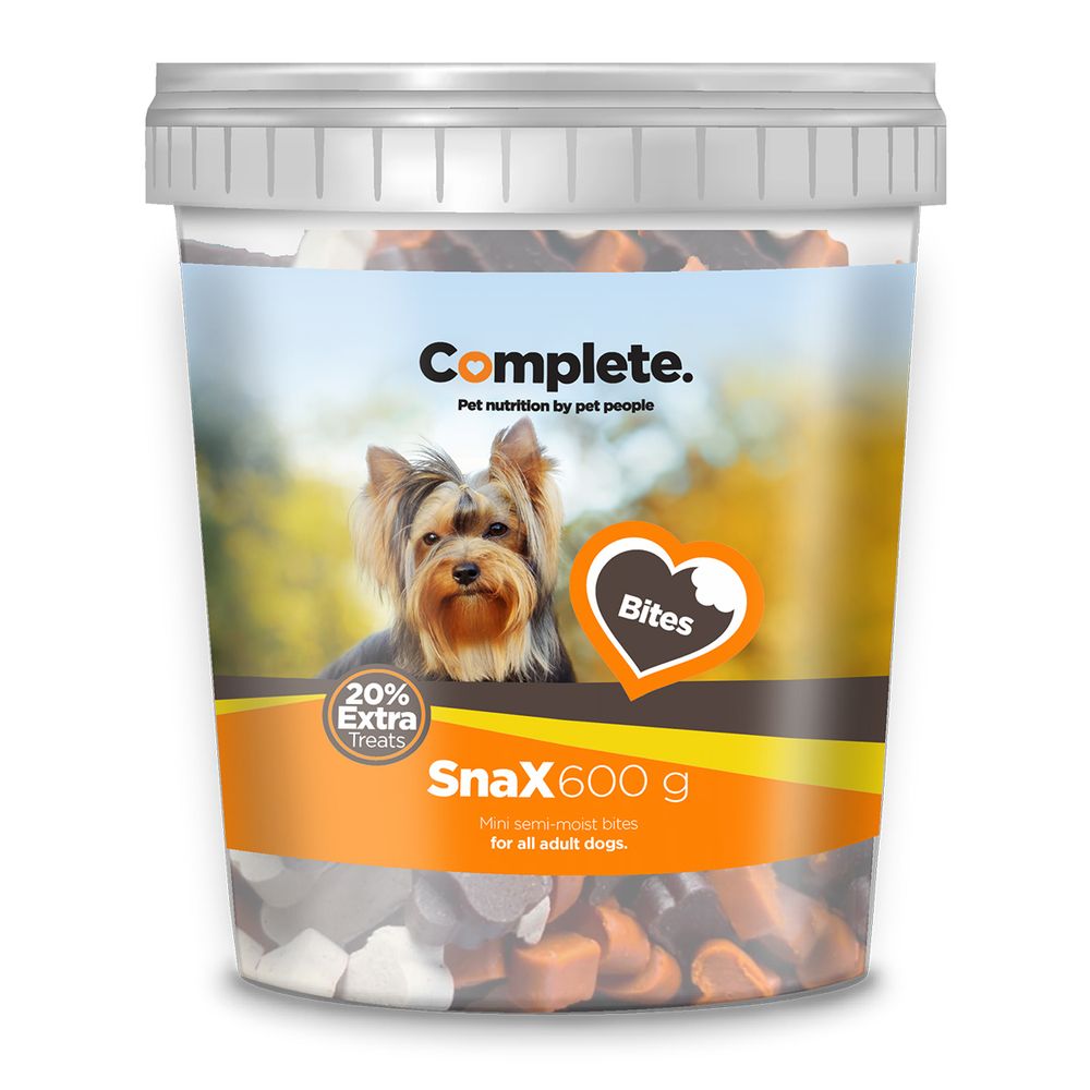 COMPLETE Snax Bones & Hearts Bites Semi Moist 600g