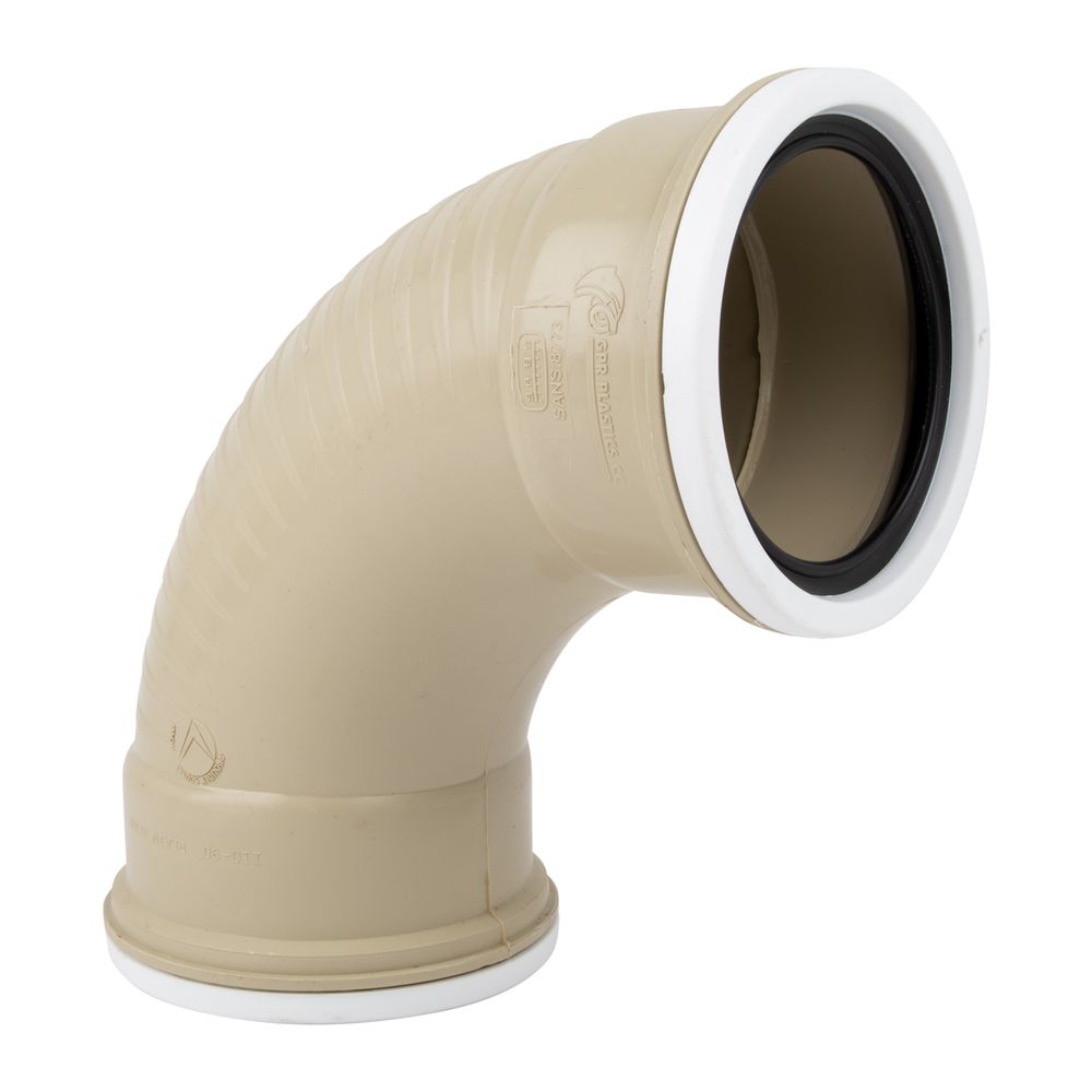 WASTE BEND 90DEG UG 110MM LONGER-RADIUS