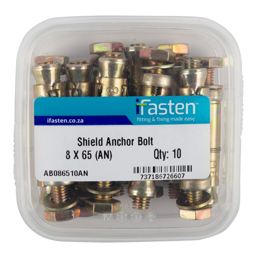 IFASTEN Shield Anchor Bolt M8x65mm 10 Pt