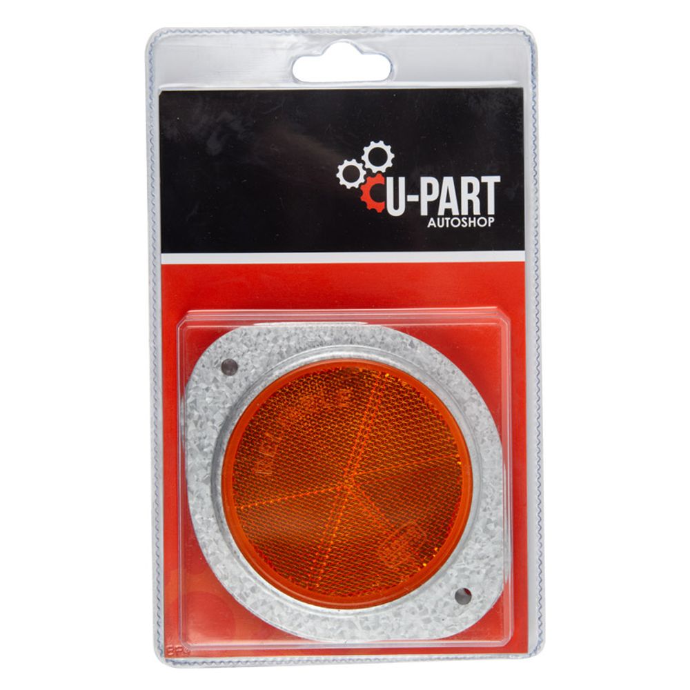 U-PART REFLECTOR ROUND AMBER 76MM 2PK