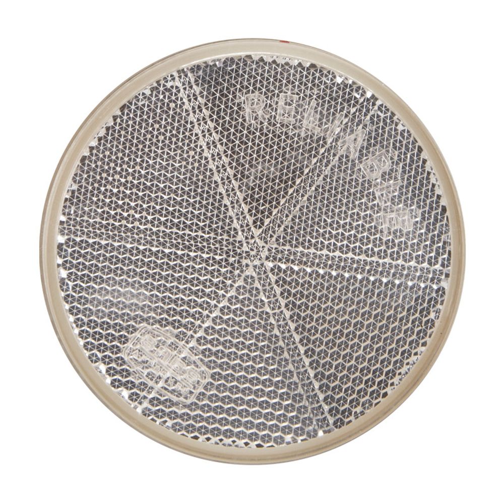 Reflector Round Centre Bolt Wht 60mm