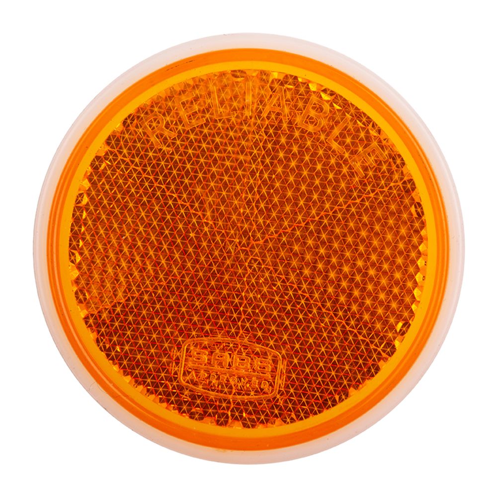 Reflector Centre Bolt Amber 60mm