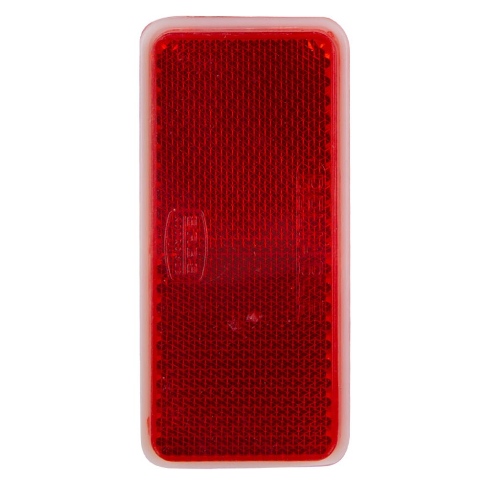 Square Reflector Stick-on Red 90mm