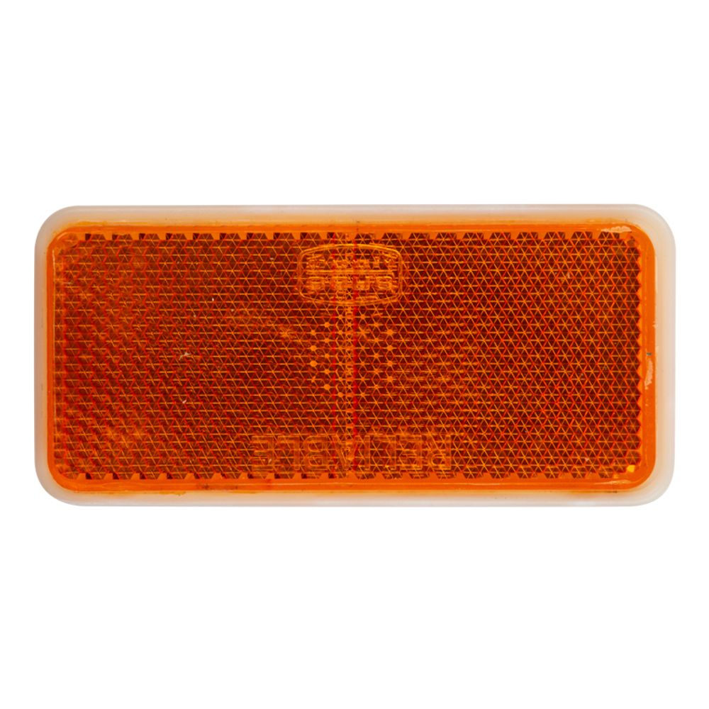 Square Reflector Stick-on Amber 90mm