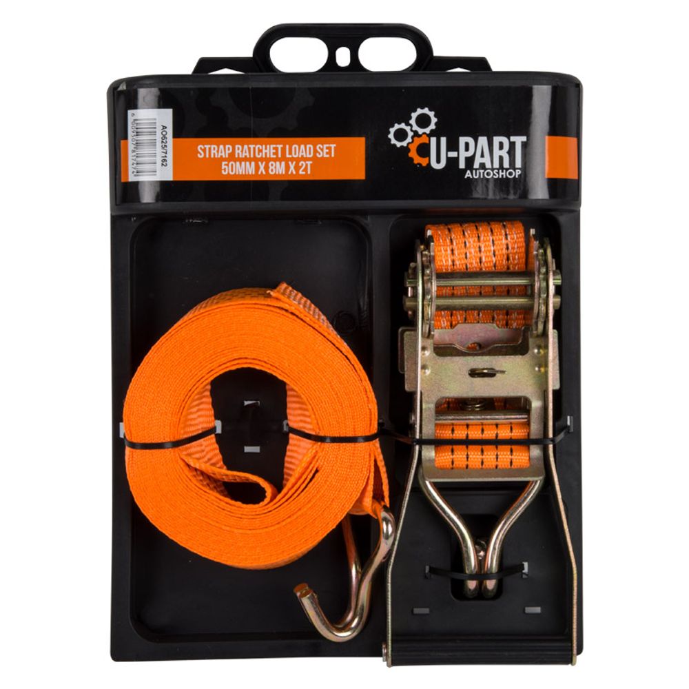 U-PART TIE DOWN RATCHET SET 50MM 8M 2T WORK 4T B B