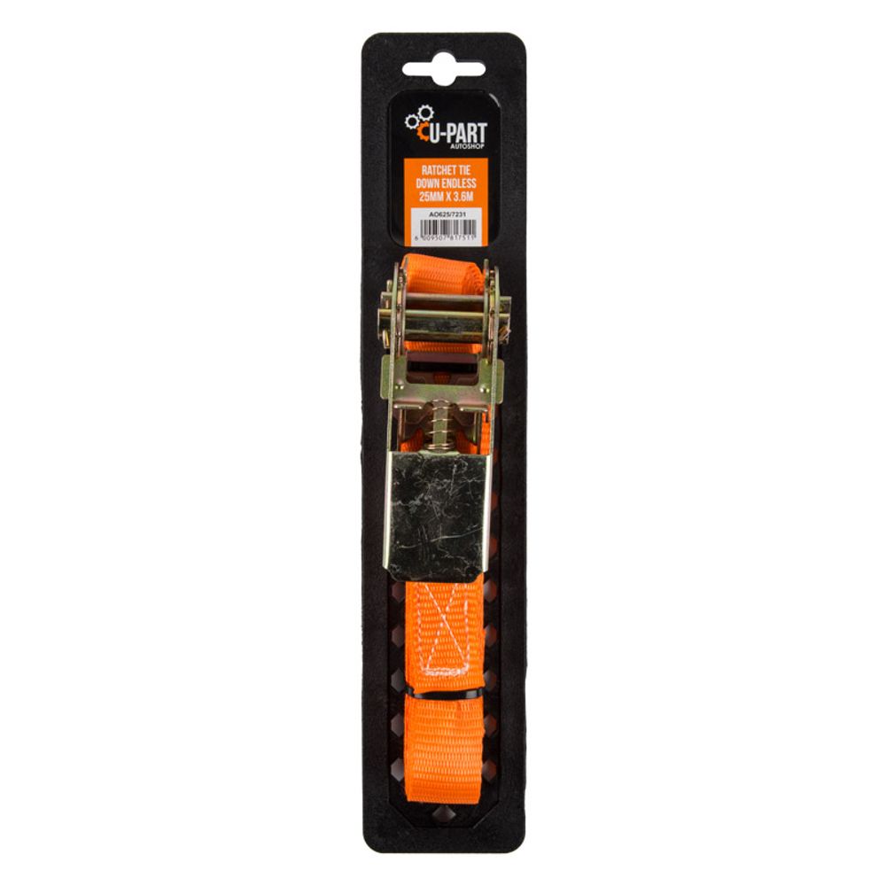 U-PART Tie Down Ratchet Endless 25mm 3.6m