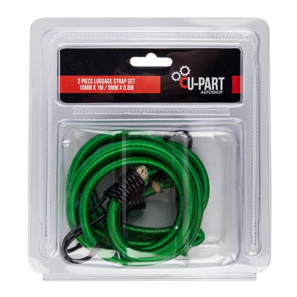 U-PART Luggage Strap Set 10mm 1.0m/8mm 0.8m 2pce