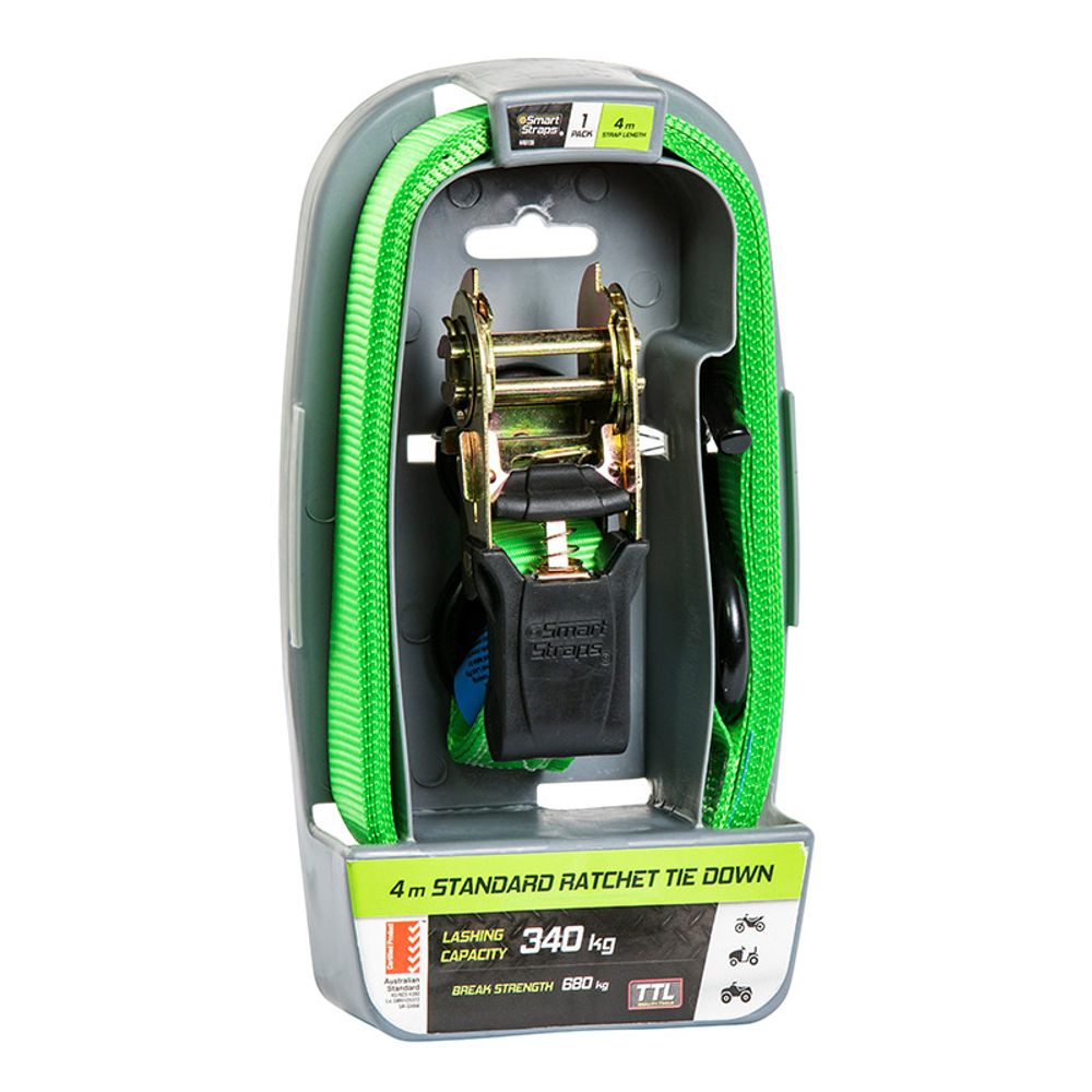 RATCHET TIE DOWN PAD 4M 4M GRN