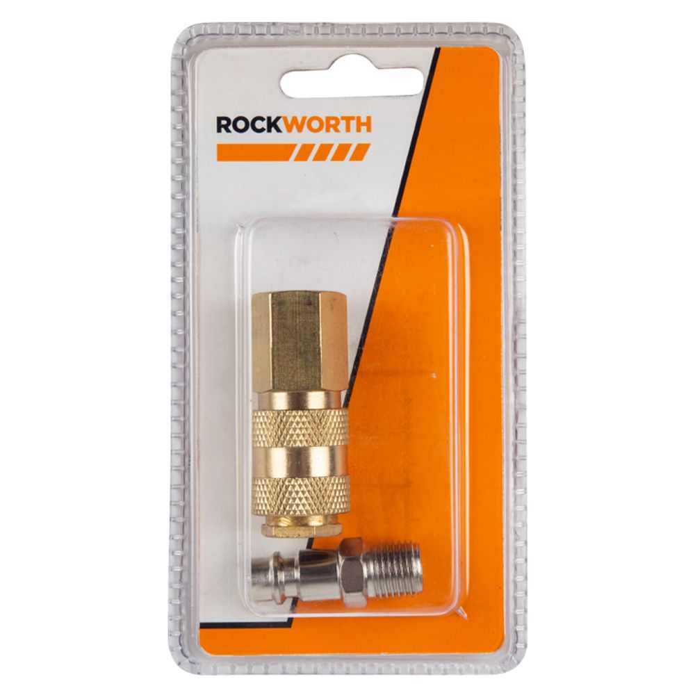 ROCKWORTH Coupler Quick Female & Press-in Male 1/4