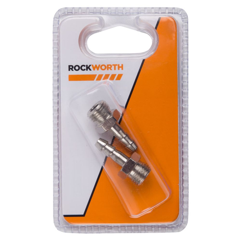 ROCKWORTH Coupler Male 1/4 To Swage 6.3mm(2pc)