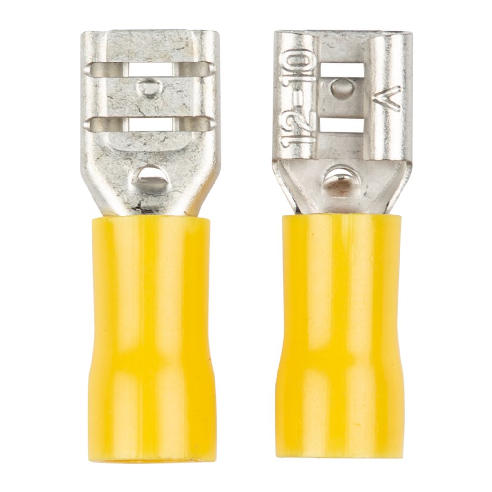 Terminal Yellow Female Rec Push On 4.0 -6.0mm 6.3m
