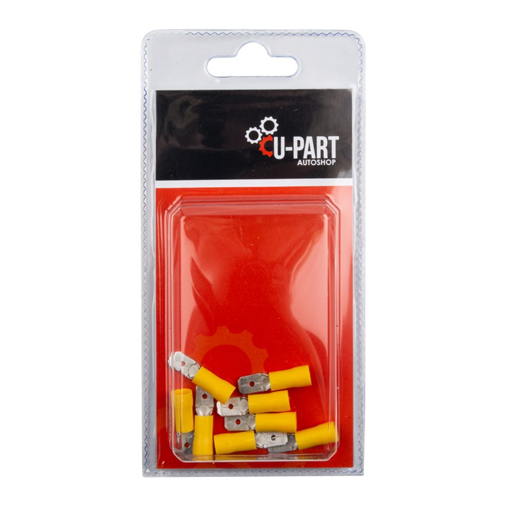 U-PART Terminal Yel Male Tab 4.0-6.0mm 6.3mm Lt40