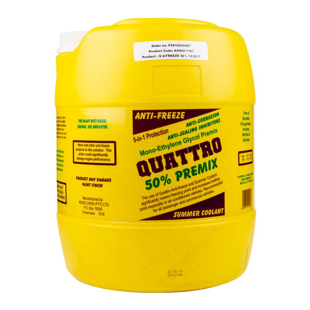 QUATTRO ANTI-FREEZE SUMMER COOLANT 20L
