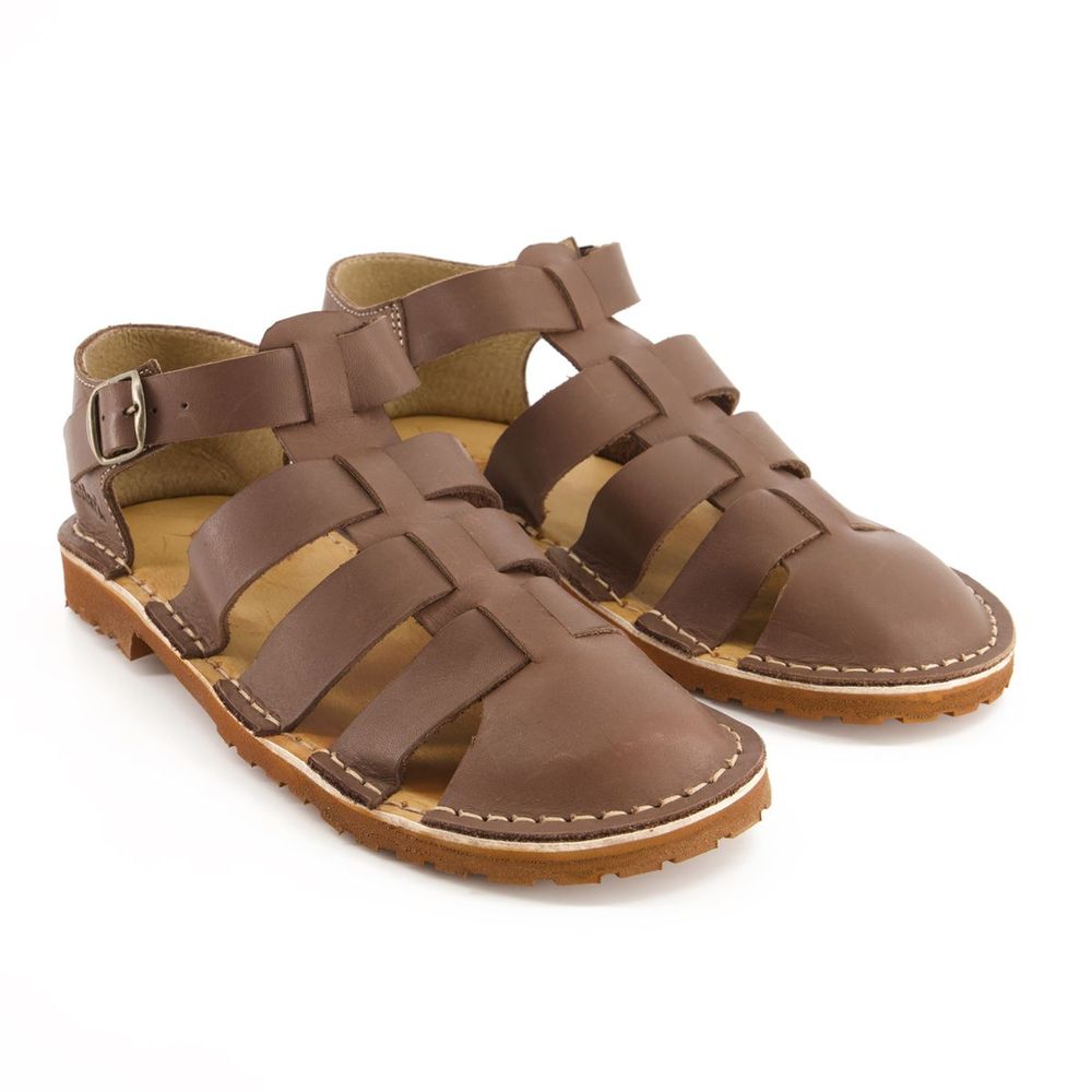 Bata Safari Mens Sandal Close Toe Cognac Size 11