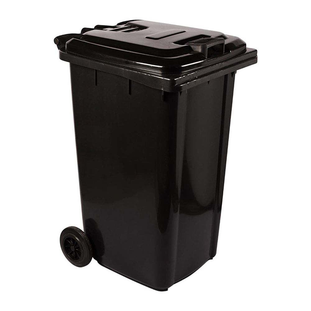 REFUSE WHEELY BIN NON SABS REC HALLO AX BLACK 240L