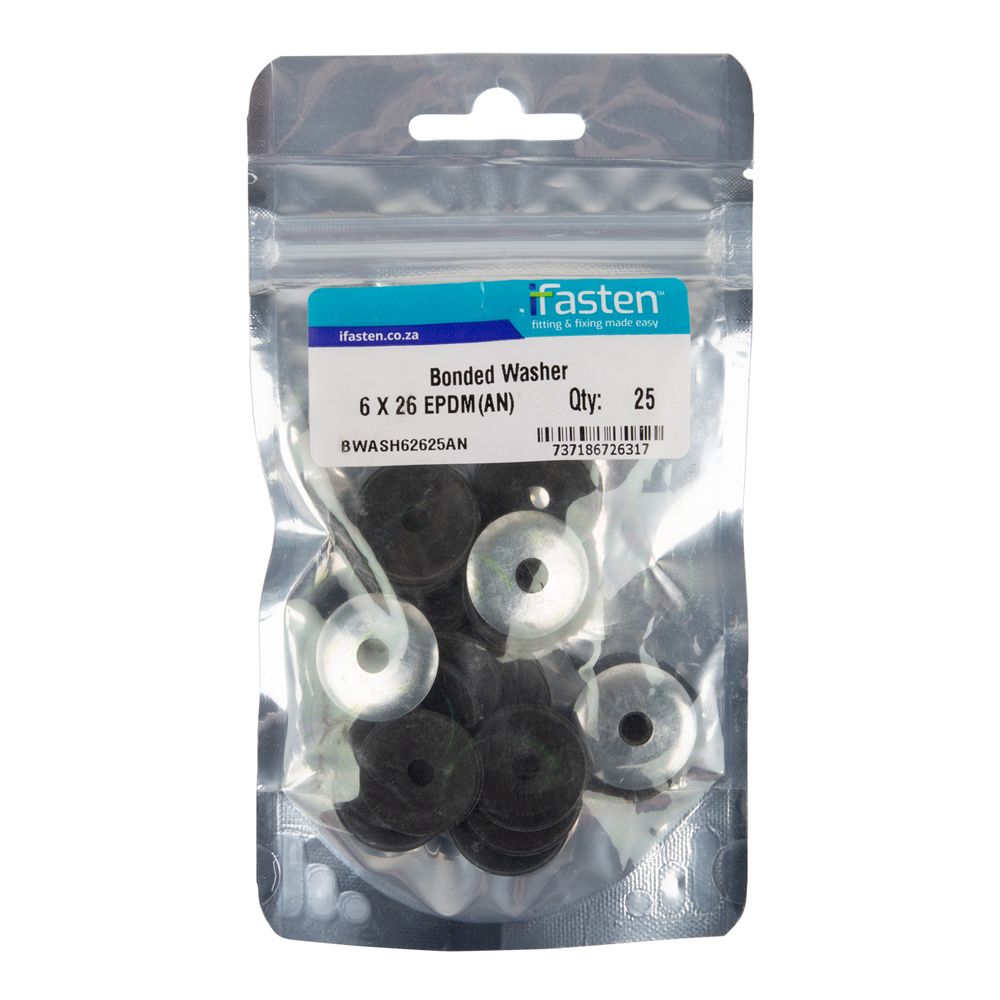 IFASTEN Washer Bonded Epdm 6x26mm 25 Pp