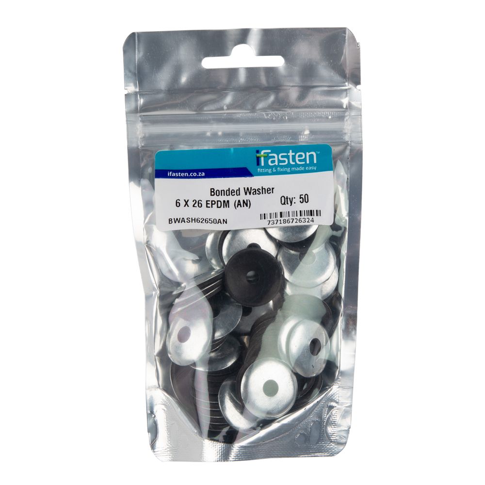 IFASTEN Washer Bonded Epdm 6x26mm 50 Pp