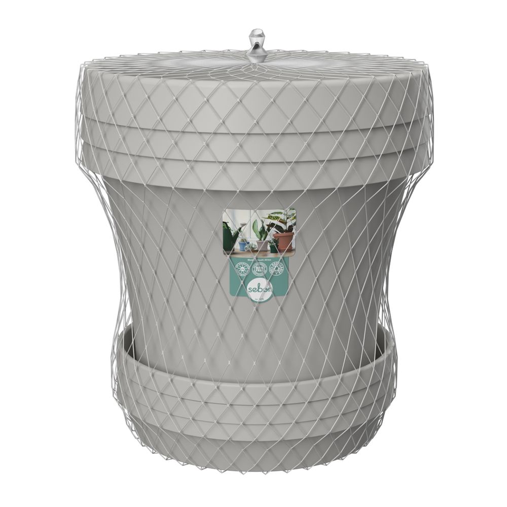 SEBOR SUPER POT & SCR ST 20CM X 3 LIGHT GREY