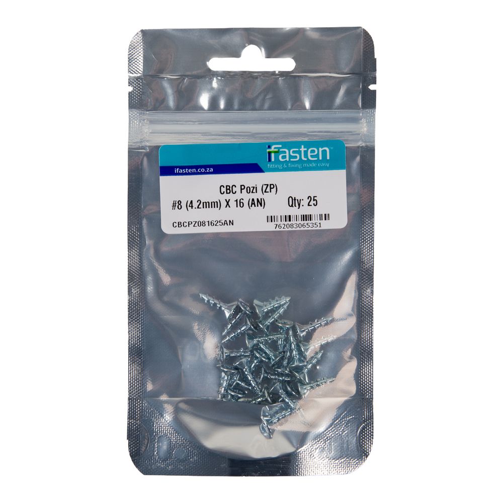 IFASTEN CBC POZI NO8 ZP 4.2MMX16MM 25 PP