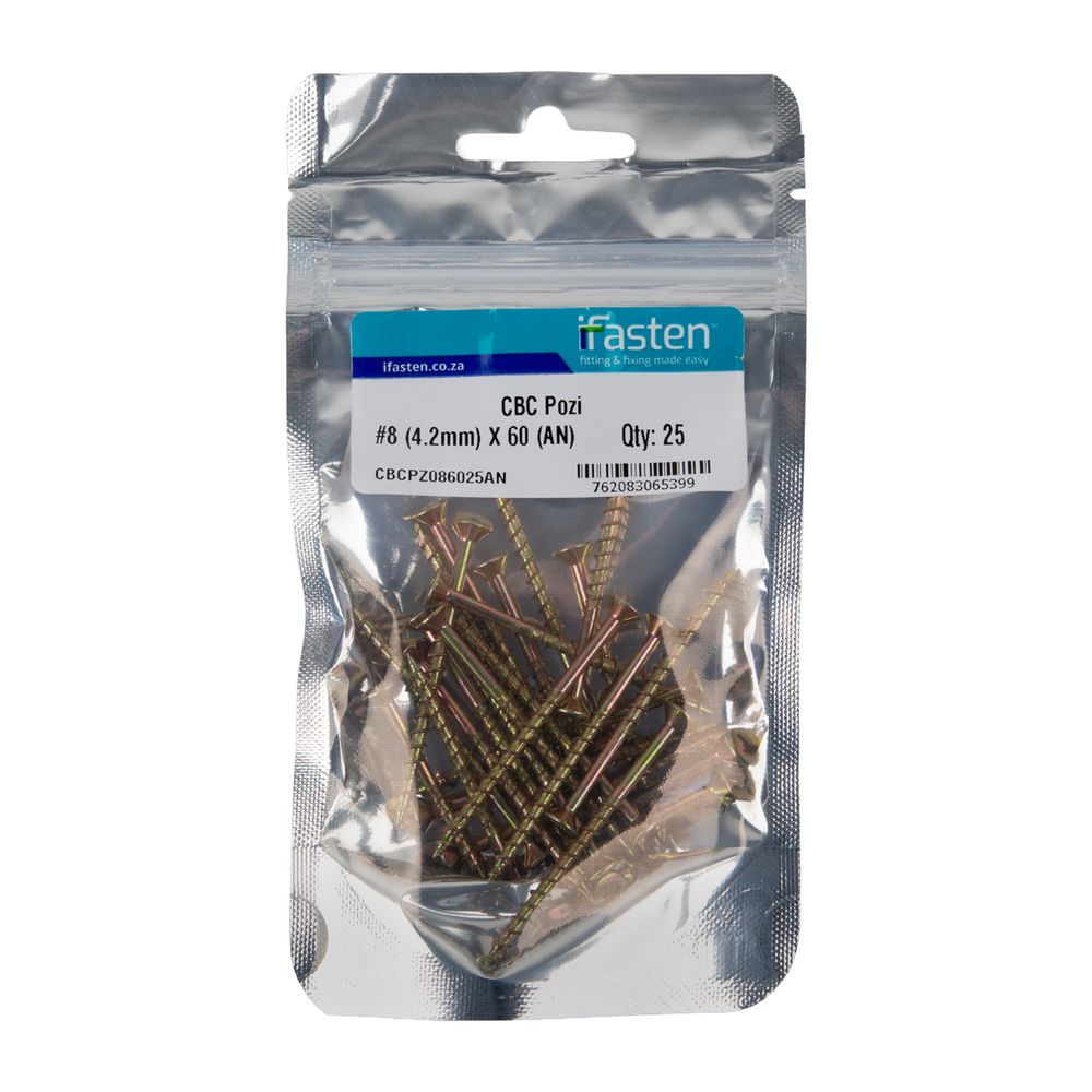 IFASTEN CBC POZI NO8 4.2MMX60MM 25 PP