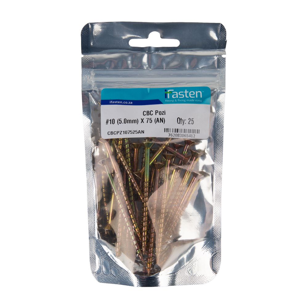 IFASTEN CBC POZI NO10 5.0MMX75MM 25 PP