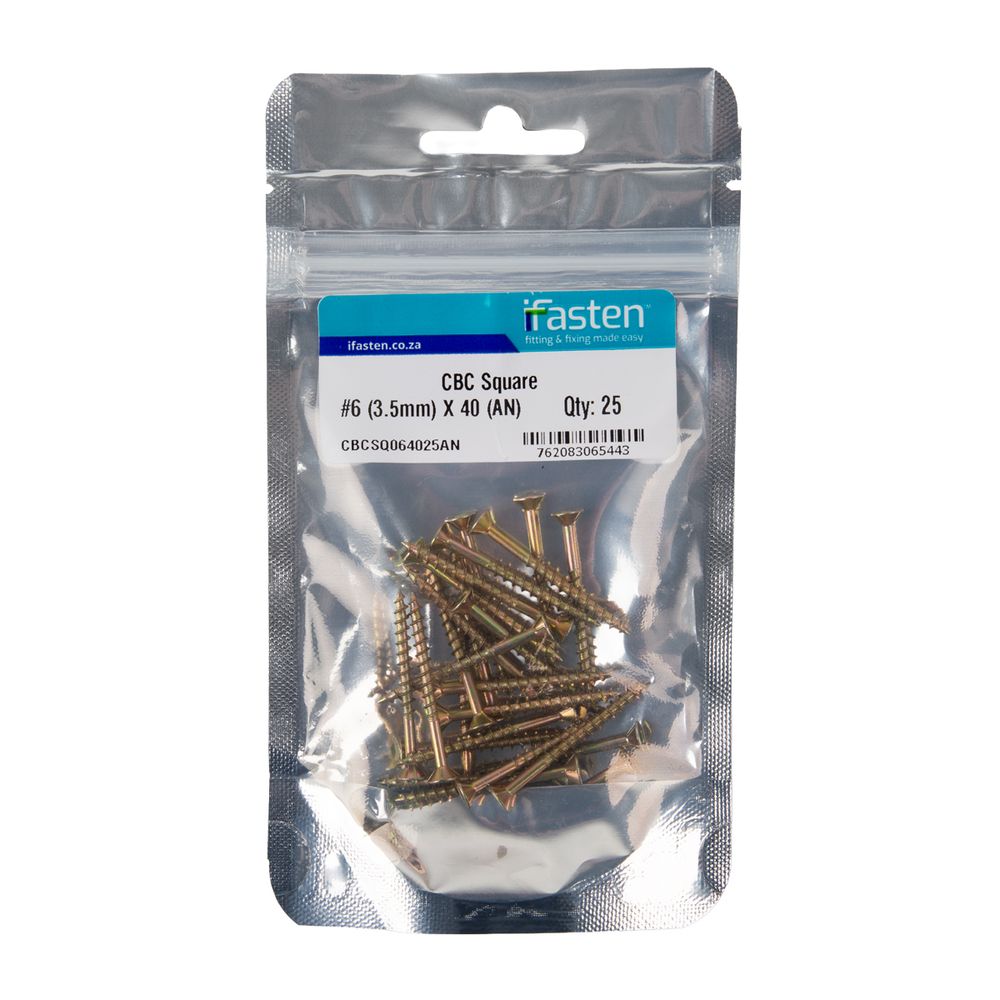 IFASTEN CBC SQUARE NO6 3.5MMX40MM 25 PP