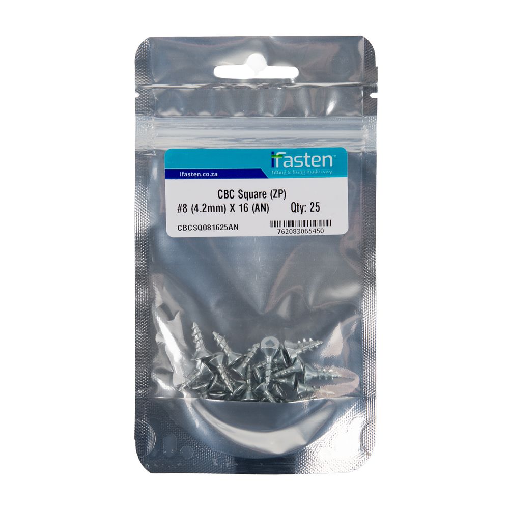 IFASTEN CBC SQUARE NO8 ZP 4.2MMX16MM 25 PP