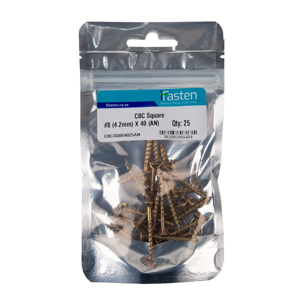IFASTEN CBC SQUARE NO8 4.2MMX40MM 25 PP