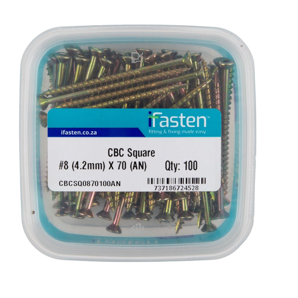 IFASTEN CBC SQUARE NO8 4.2MMX70MM 100 PT