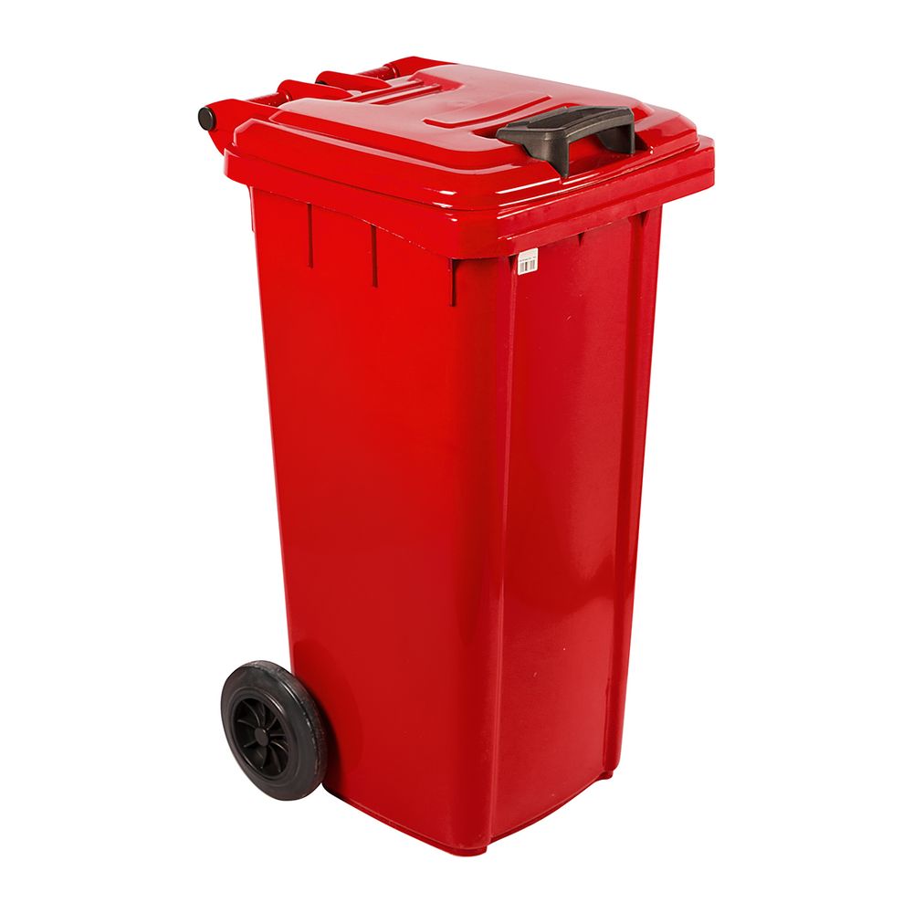 REFUSE WHEELY BIN NON SABS VIRGIN RED 120L