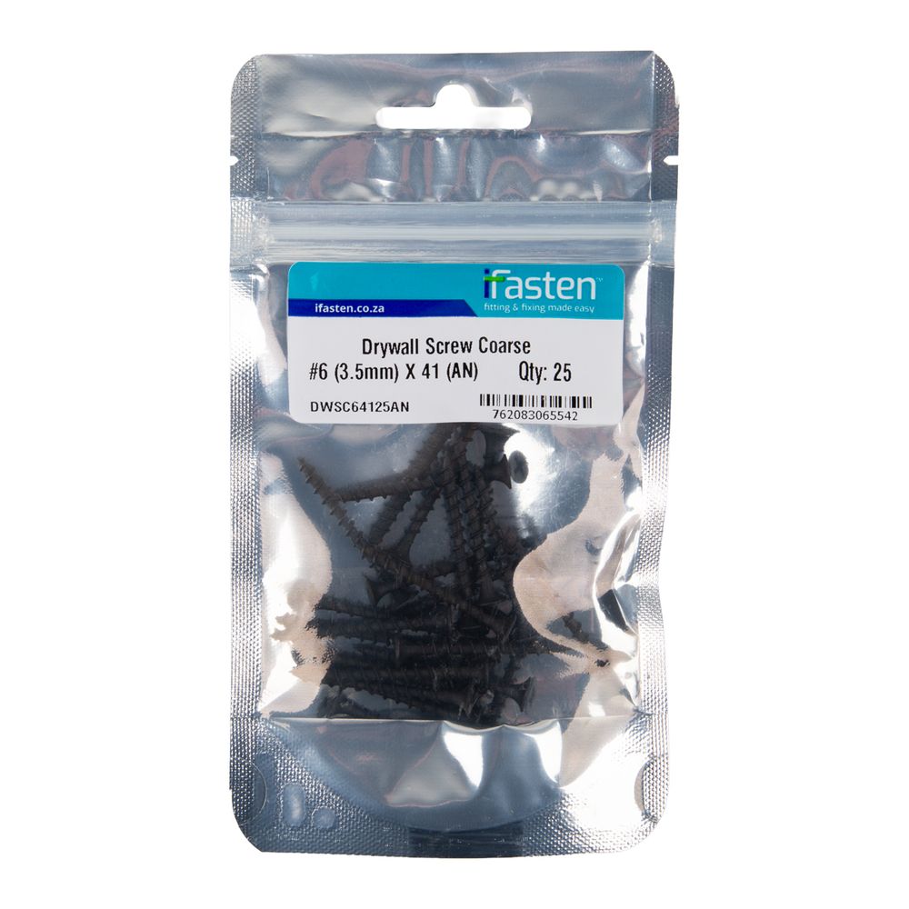 IFASTEN DRYWALL SCREW COARSE NO6 3.5X41MM 25 PP