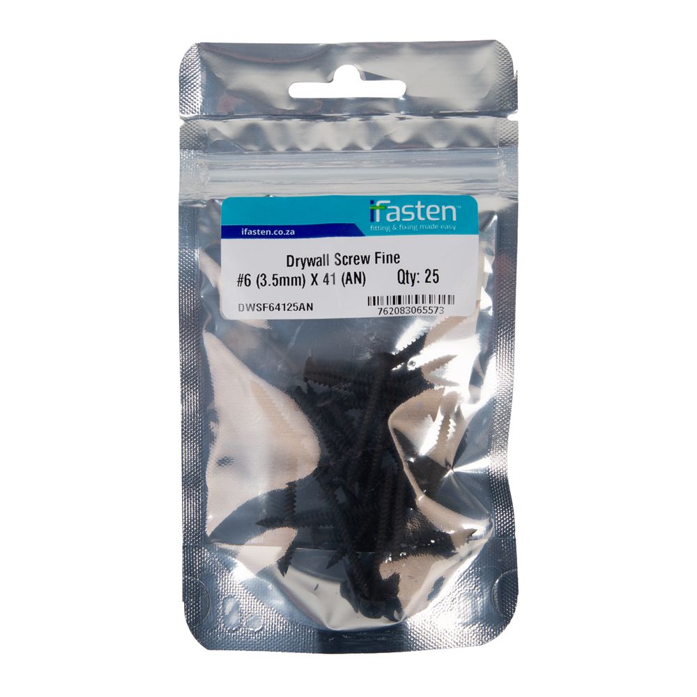IFASTEN DRYWALL SCREW FINE NO6 3.5MMX41MM 25 PP