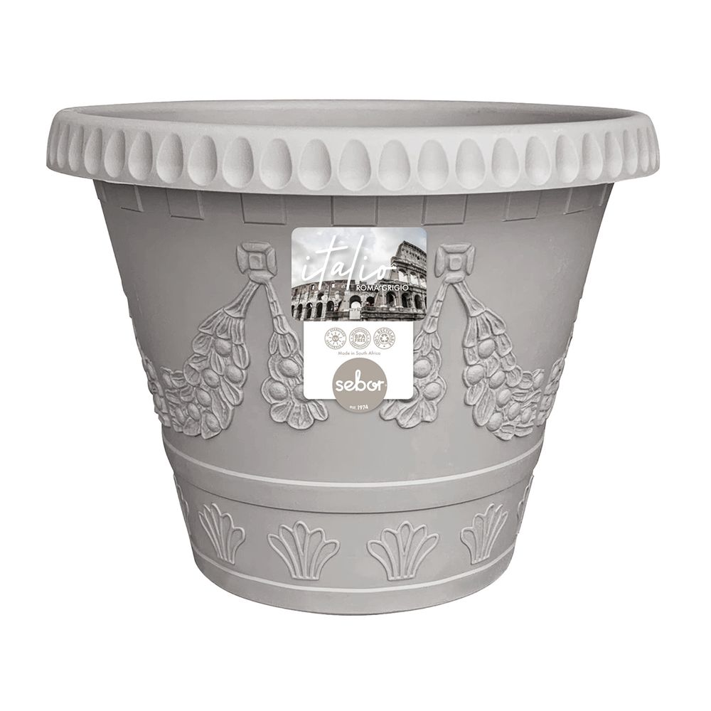 SEBOR ITALIO ROMA POT ST 40CM GRIGIO