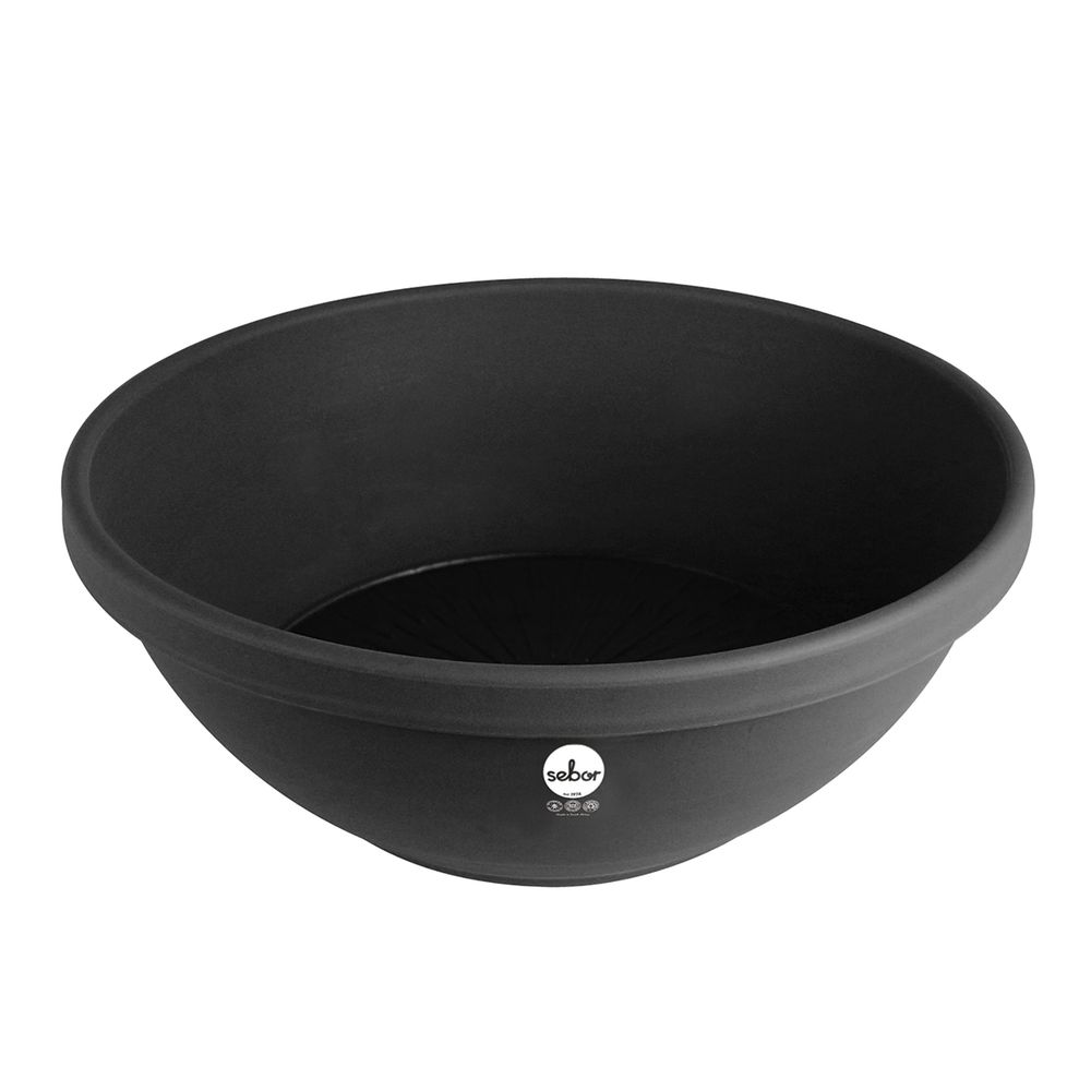SEBOR SOLAR DISH WITH DRAIN PLUG ST 45CM CHARCOAL