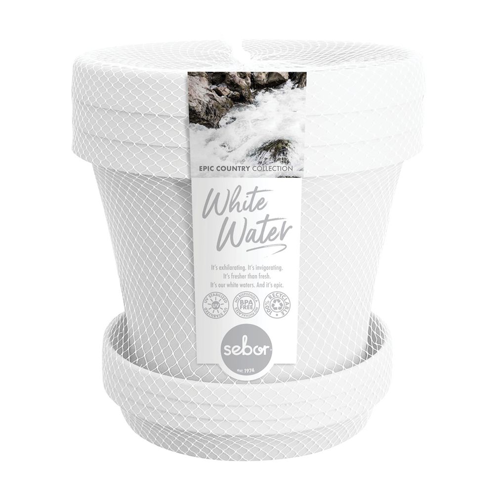 SEBOR SUPER POT & SCR ST 30CM X 3 WHITE WATER