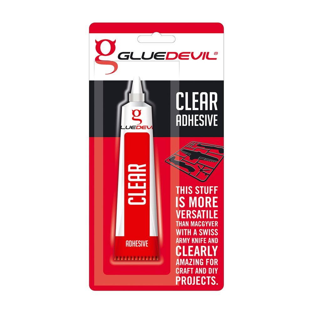 GLUEDEVIL ADHESIVE CLEAR B/P 25ML