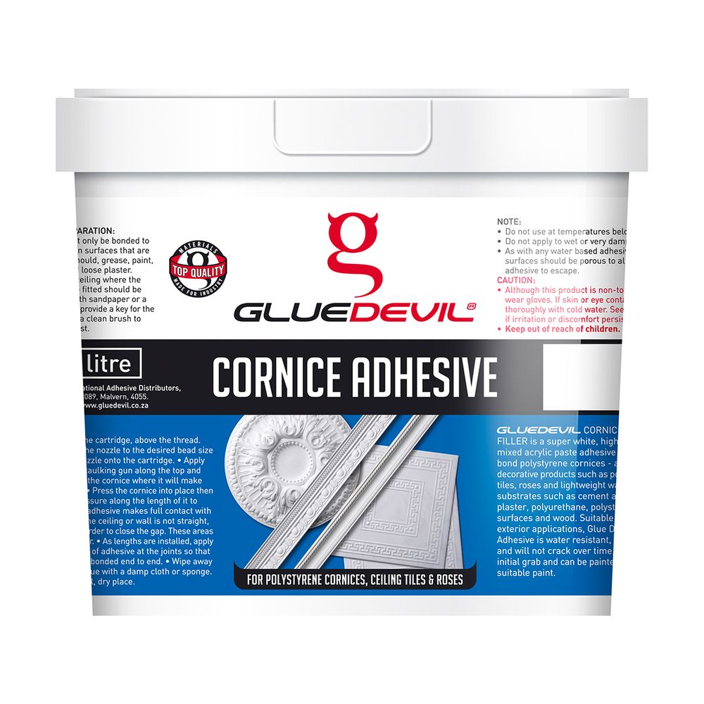 GLUEDEVIL CORNICE ADHESIVE BUCKET 5LT