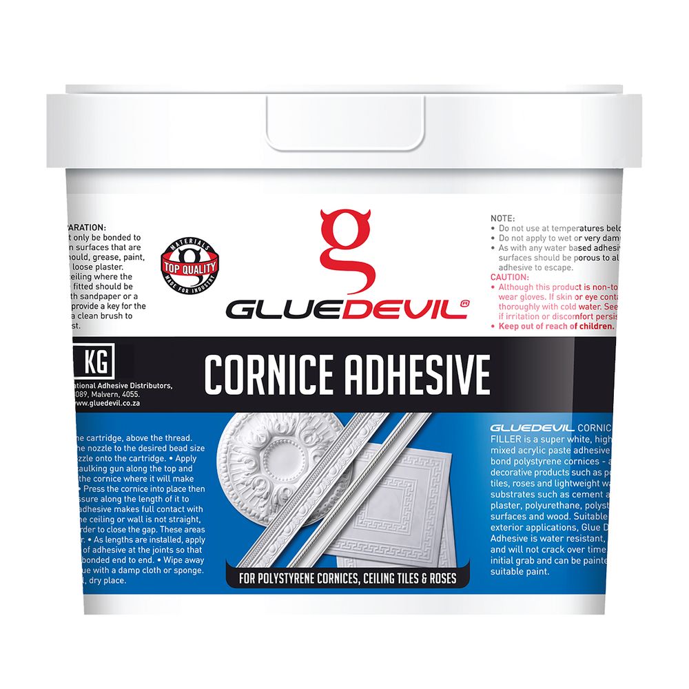 GLUEDEVIL CORNICE ADHESIVE BUCKET 2KG