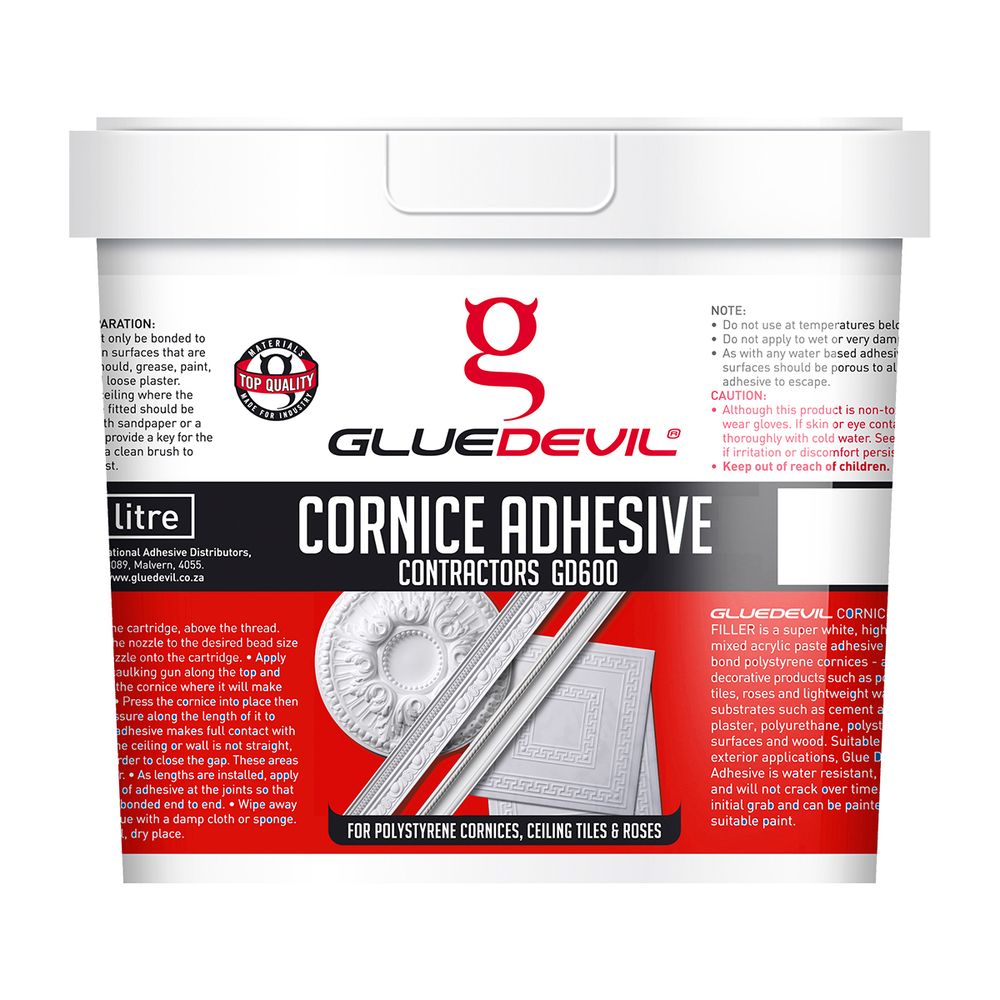 GLUEDEVIL CORNICE ADHESIVE CONTRACTOR BUCKET 5KG