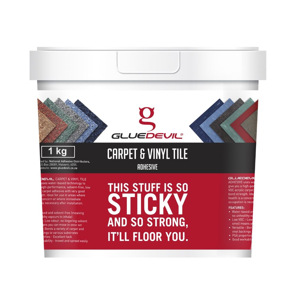 GLUEDEVIL CARPET AND VINYL TILE ADHESIVE 1KG